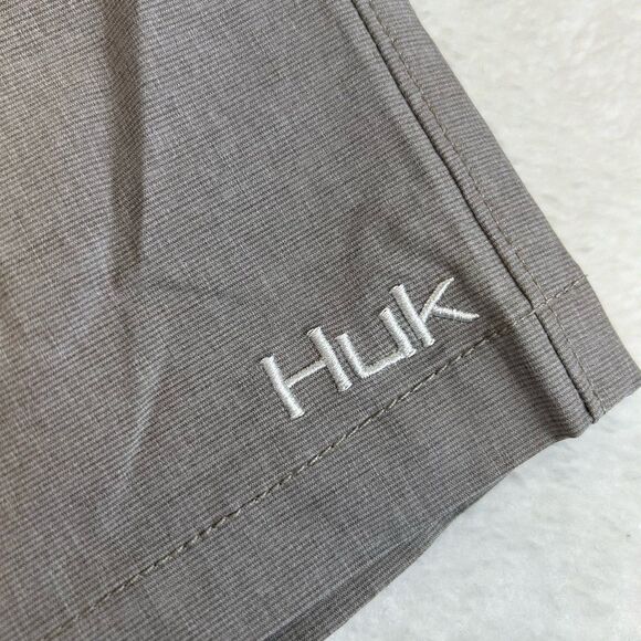 HUK Mens Performance Fishing Shorts Light Brown Gray Size XL - Picture 6 of 9